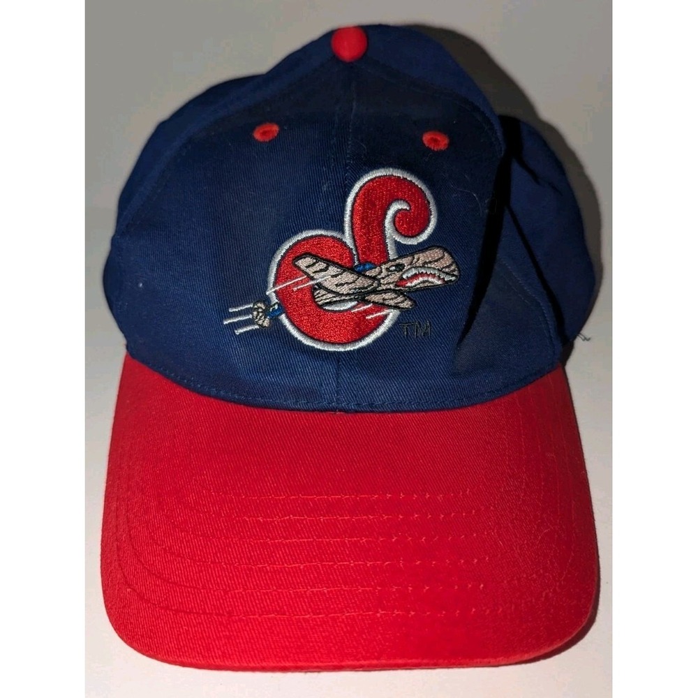Syracuse Sky Chiefs Skychiefs MiLB Navy Blue & Red Snapback Hat Cap SGA Rare EUC